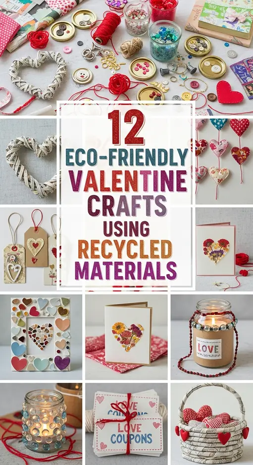 12 Eco-Friendly Valentine Crafts Using Recycled Materials