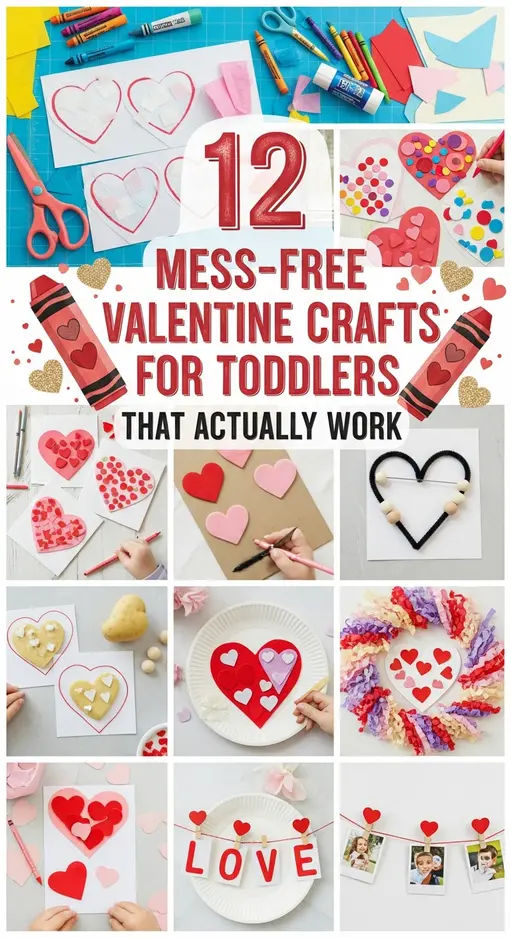 12 Mess-Free Valentine Crafts for Toddlers That Actually Work