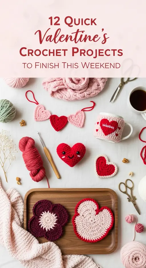 12 Quick Valentine’s Crochet Projects to Finish This Weekend