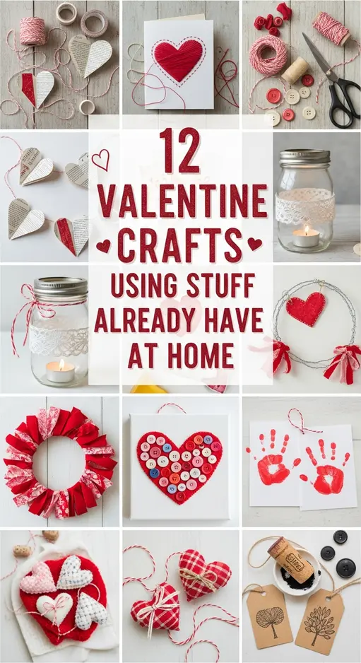 12 Simple Valentine Crafts Using Stuff You Already Have at Home