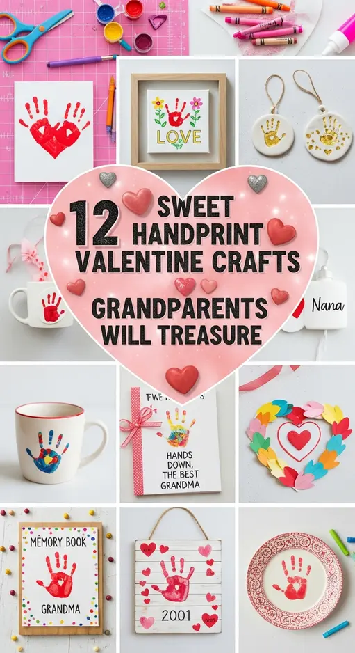 12 Sweet Handprint Valentine Crafts Grandparents Will Treasure