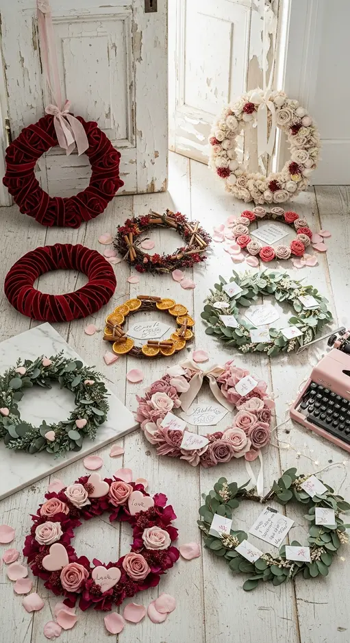 12 Valentine’s Wreath Ideas to Welcome Love at Your Door