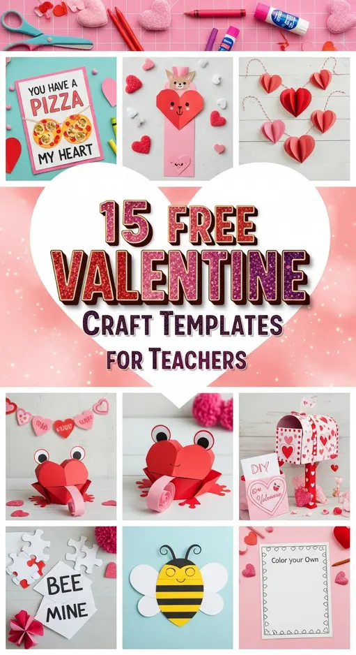 15 Free Printable Valentine Craft Templates for Teachers
