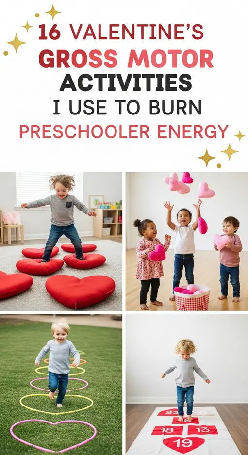 16 Valentine’s Gross Motor Activities I Use to Burn Preschooler Energy