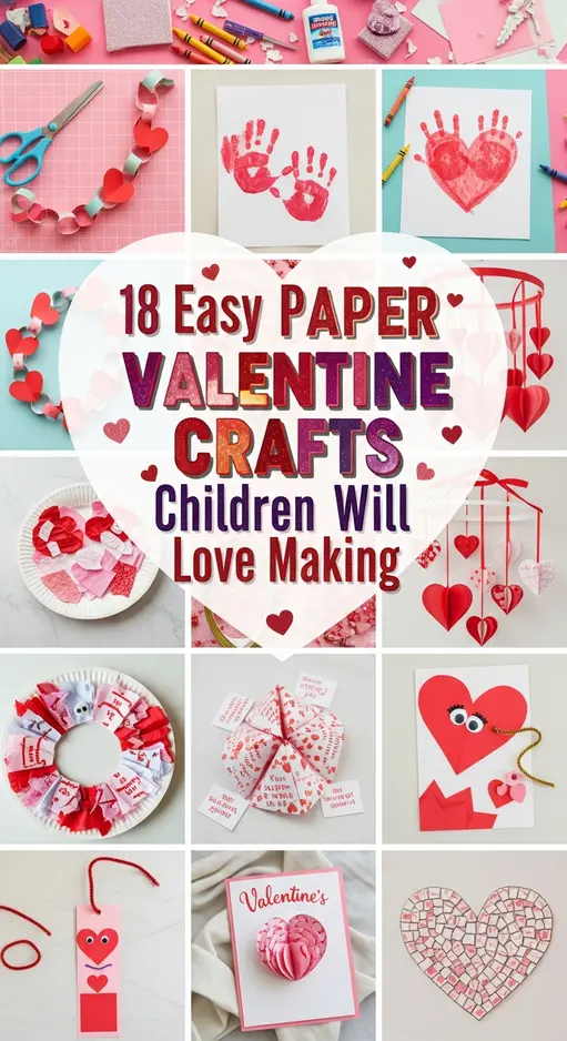 18 Easy Paper Valentine Crafts Children Will Love Making