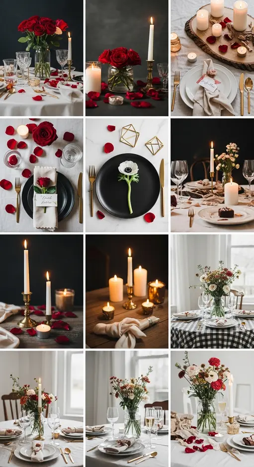 18 Romantic Valentine’s Table Settings for Two at Home