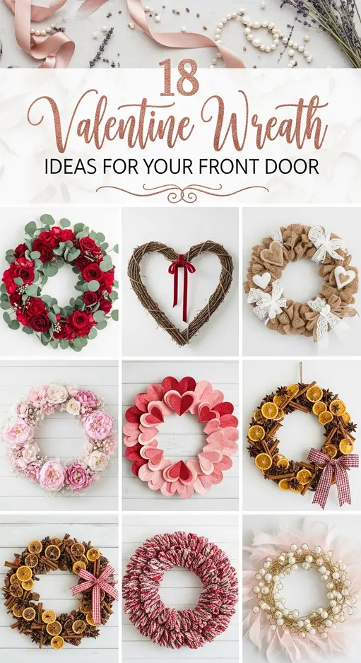 18 Valentine Wreath Ideas for Your Front Door