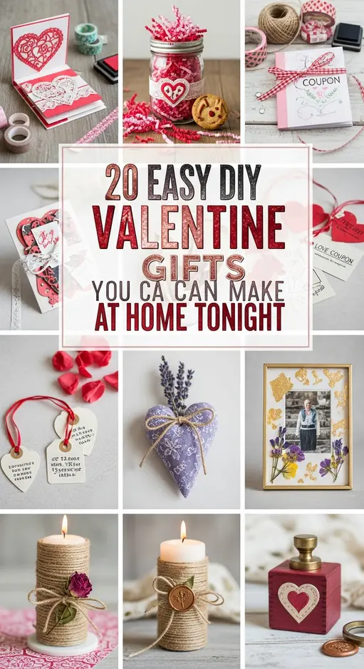20 Easy DIY Valentine Gifts You Can Make at Home Tonight