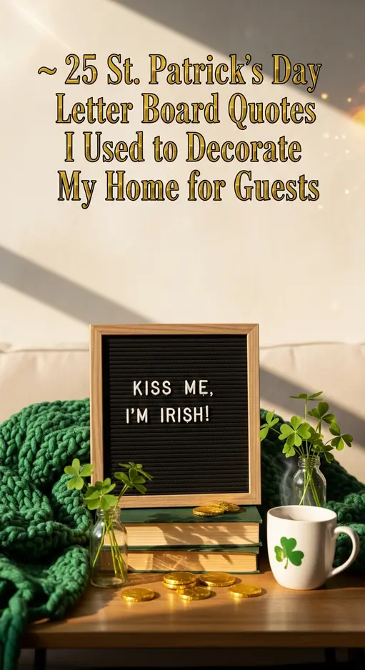 25 St. Patrick’s Day Letter Board Quotes I Used to Decorate My Home for Guests