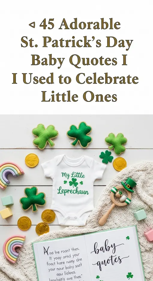 45 Adorable St. Patrick’s Day Baby Quotes I Used to Celebrate Little Ones