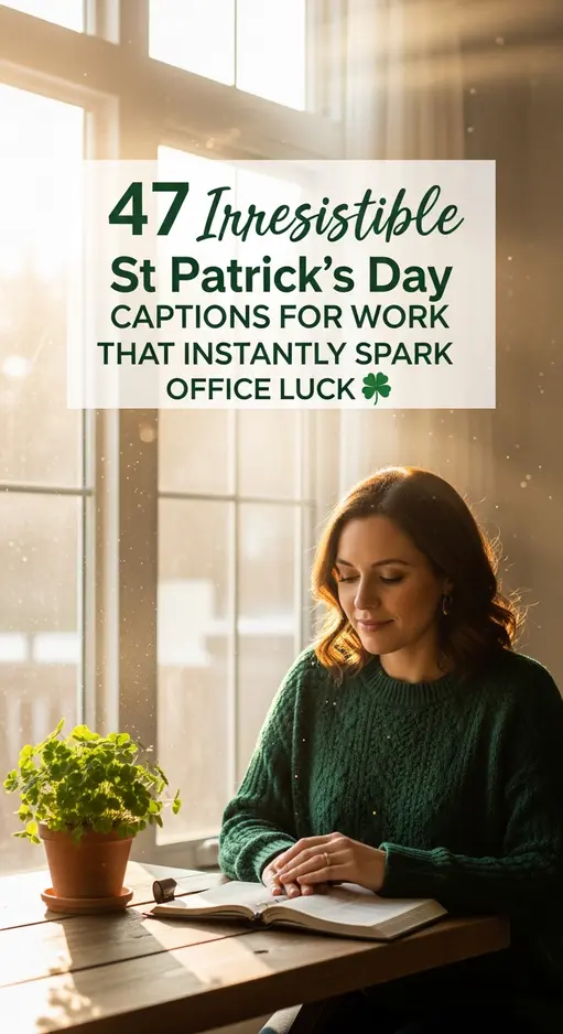 47 Irresistible St Patrick’s Day Captions for Work That Instantly Spark Office Luck 🍀