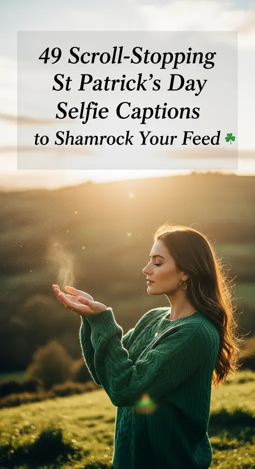 49 Scroll-Stopping St Patrick’s Day Selfie Captions to Shamrock Your Feed 📸🍀 2 49 Scroll-Stopping St Patrick’s Day Selfie Captions to Shamrock Your Feed 📸🍀
