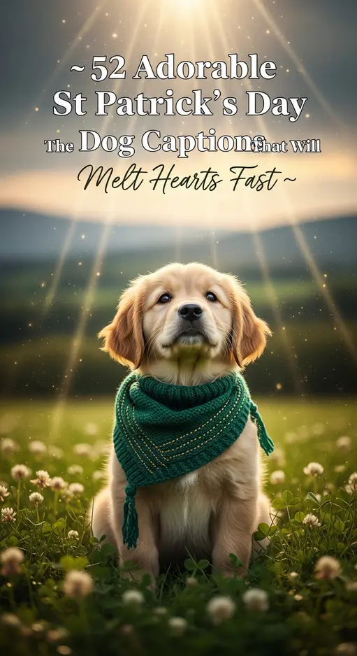 52 Adorable St Patrick’s Day Dog Captions That Will Melt Hearts Fast 🐶🍀