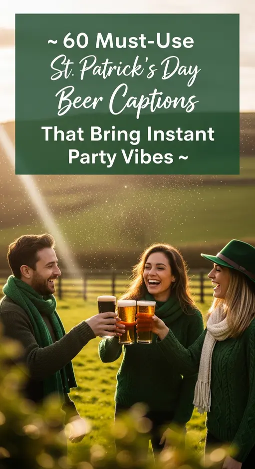 60 Must-Use St Patrick’s Day Beer Captions That Bring Instant Party Vibes 🍺🍀