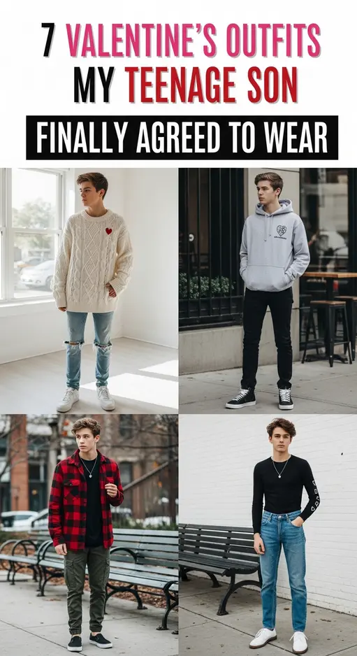 7 Valentine’s Outfits My Teenage Son Finally Agreed to Wear