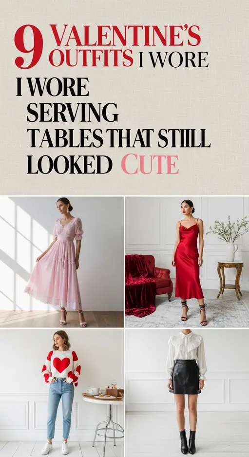 9 Valentine’s Outfits I Wore Serving Tables That Still Looked Cute