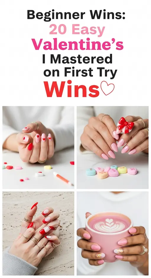 Beginner Wins: 20 Easy Valentine’s Nails I Mastered on First Try