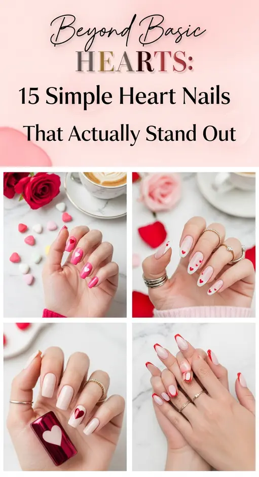 Beyond Basic Hearts: 15 Simple Heart Nails That Actually Stand Out