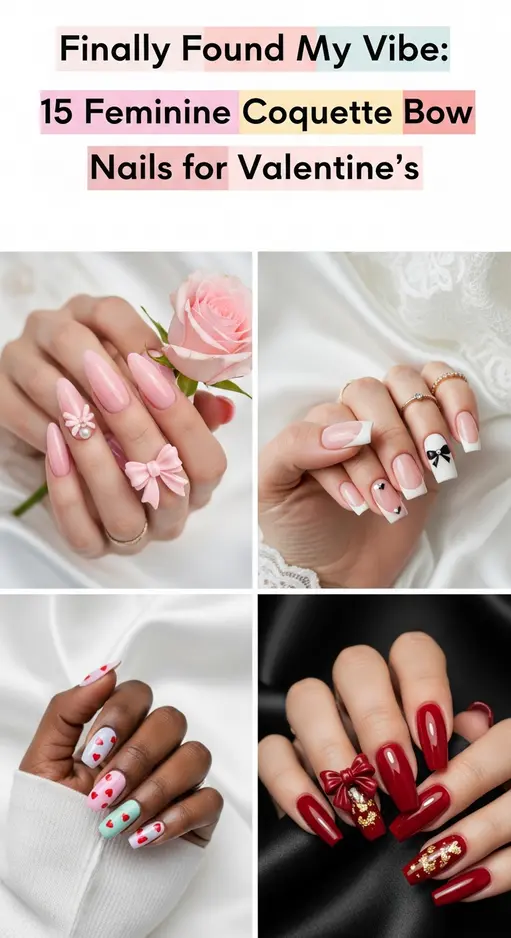 Finally Found My Vibe: 15 Feminine Coquette Bow Nails for Valentine’s