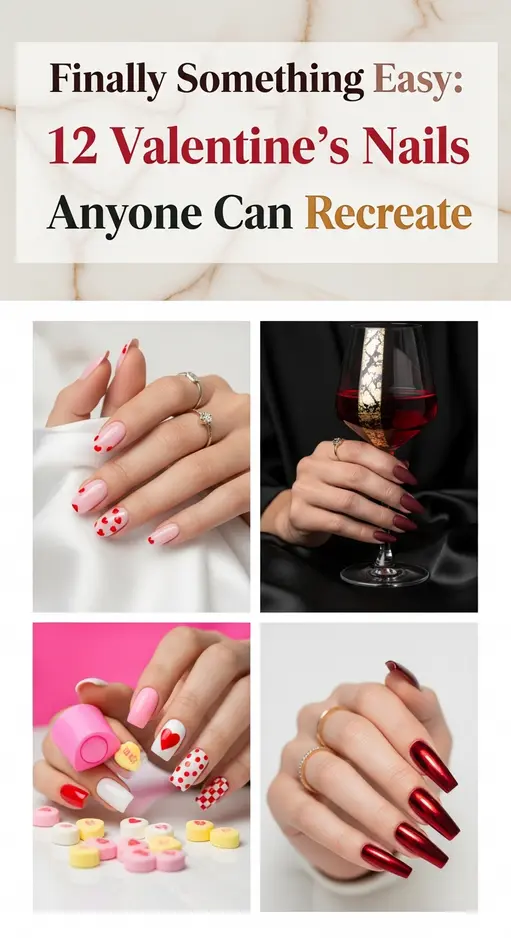 Finally Something Easy: 12 Valentine’s Nails Anyone Can Recreate