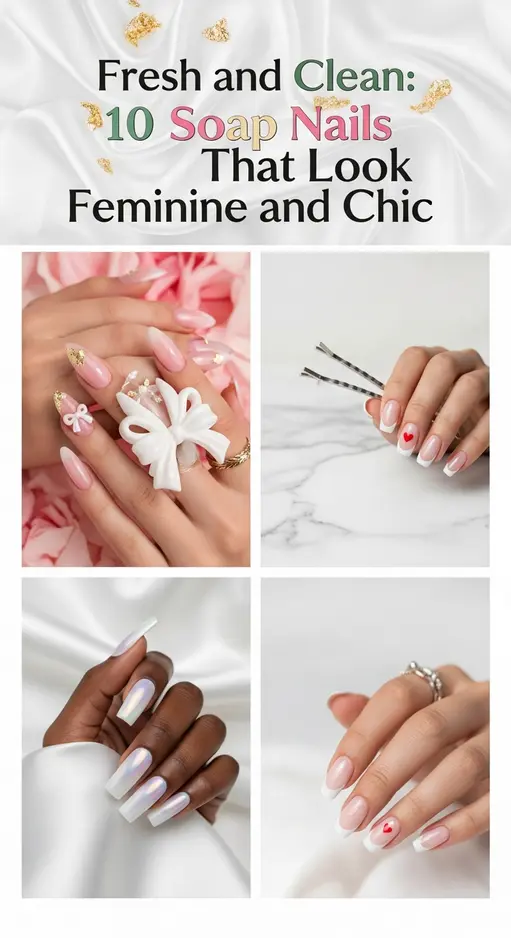 Fresh and Clean: 10 Soap Nails That Look Feminine and Chic