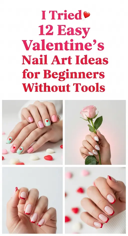 I Tried 12 Easy Valentine’s Nail Art Ideas for Beginners Without Tools