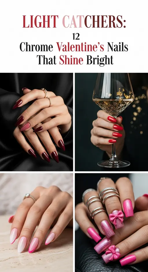 Light Catchers: 12 Chrome Valentine’s Nails That Shine Bright
