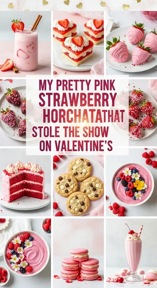 My Pretty Pink Strawberry Horchata That Stole the Show on Valentine’s
