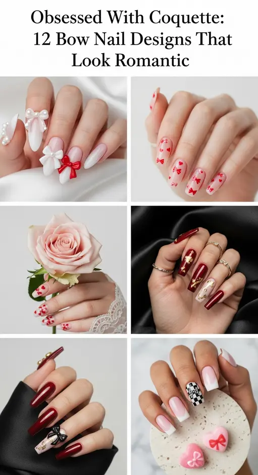 Obsessed With Coquette: 12 Bow Nail Designs That Look Romantic