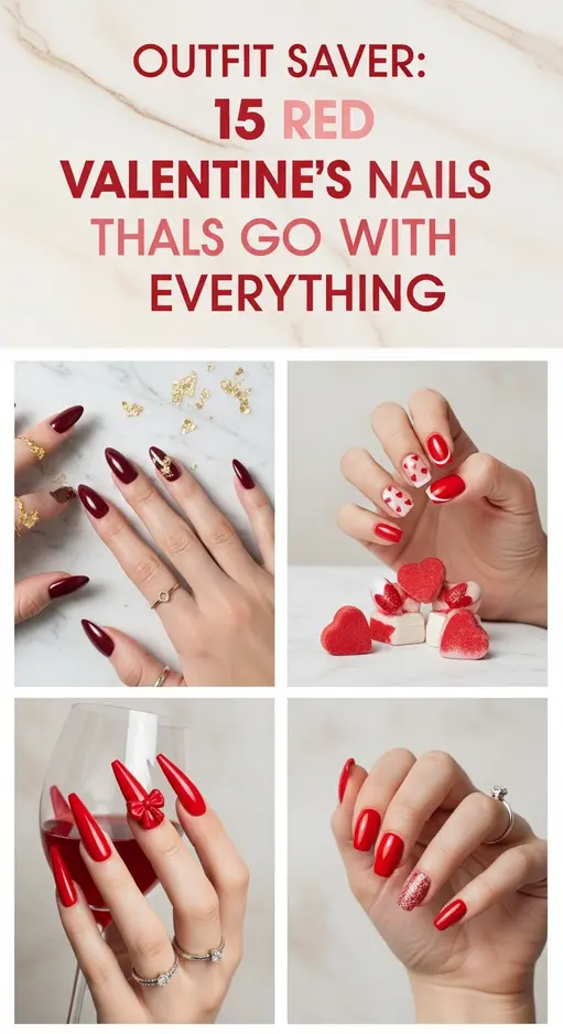 Outfit Saver: 15 Red Valentine’s Nails That Go With Everything