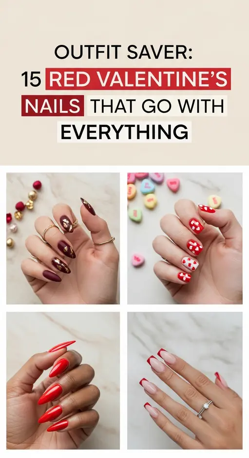 Outfit Saver: 15 Red Valentine’s Nails That Go With Everything