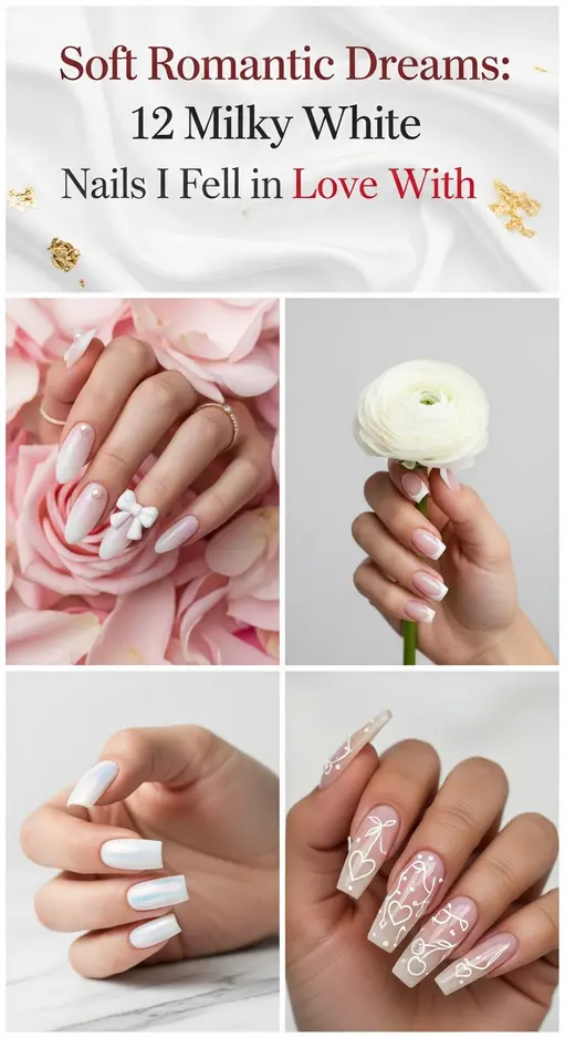 Soft Romantic Dreams: 12 Milky White Nails I Fell in Love With
