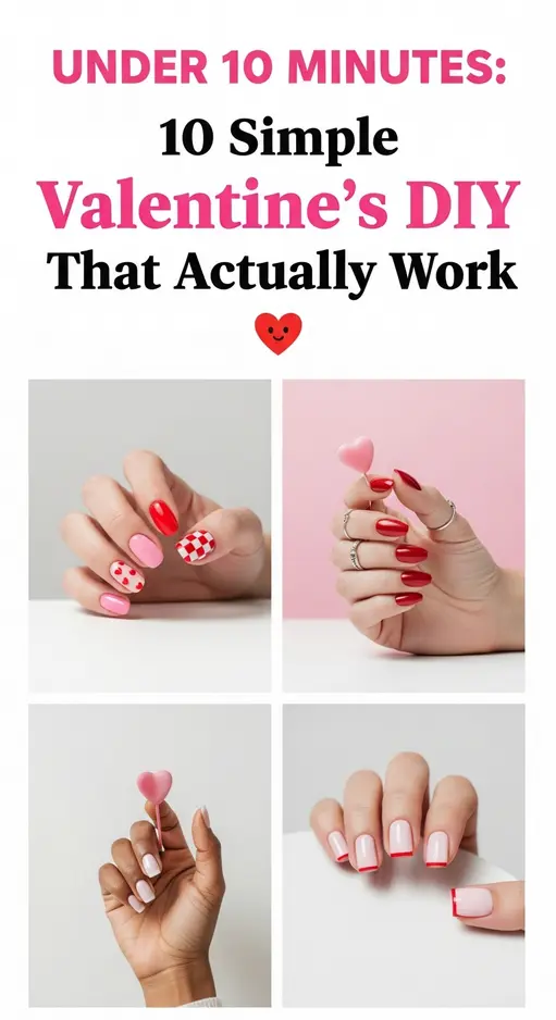 Under 10 Minutes: 10 Simple Valentine’s DIY Ideas That Actually Work