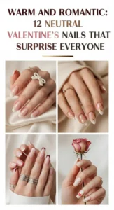 Warm and Romantic: 12 Neutral Valentine's Nails That Surprise Everyone -