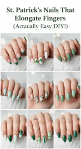 10 Almond Shape St Patrick's Day Nails Elongating Fingers Beautifully -