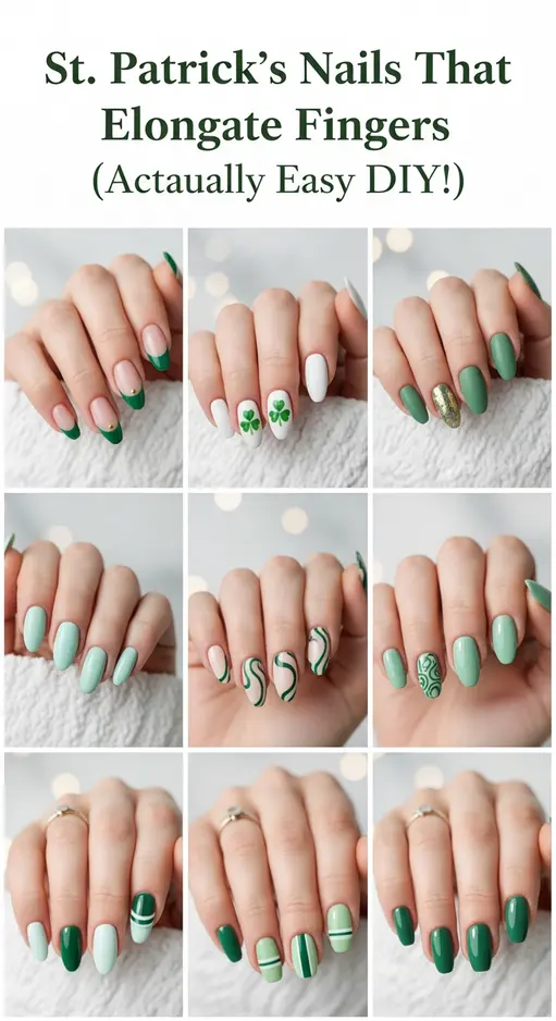 10 Almond Shape St Patrick’s Day Nails Elongating Fingers Beautifully