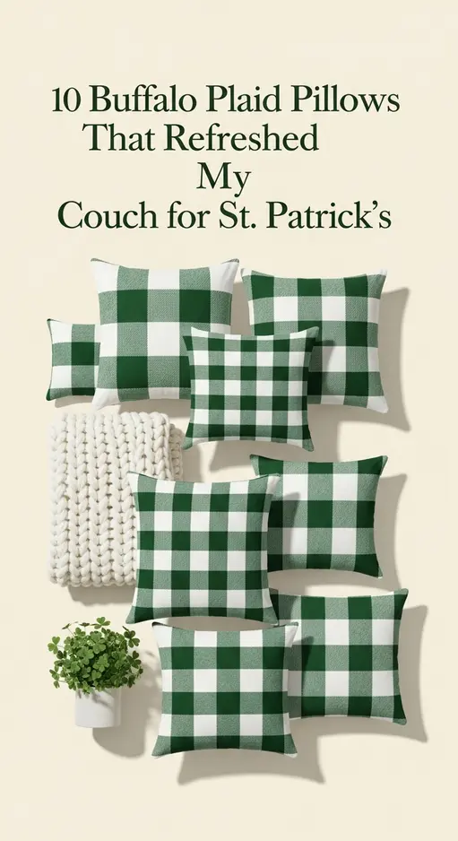 10 Buffalo Plaid Pillows That Refreshed My Couch for St. Patrick’s