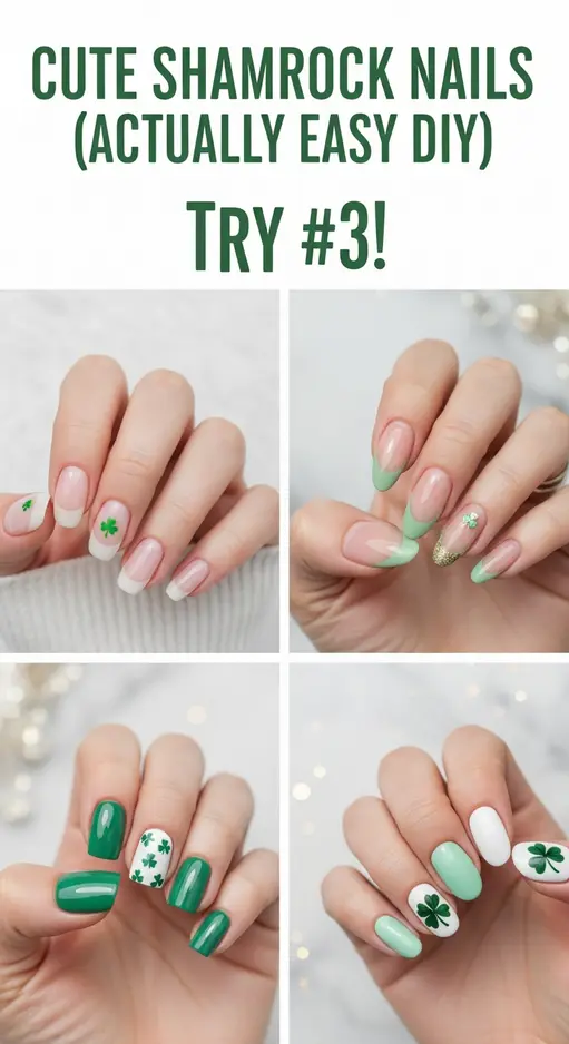 10 Easy Shamrock Nail Art Designs for Beginners at Home