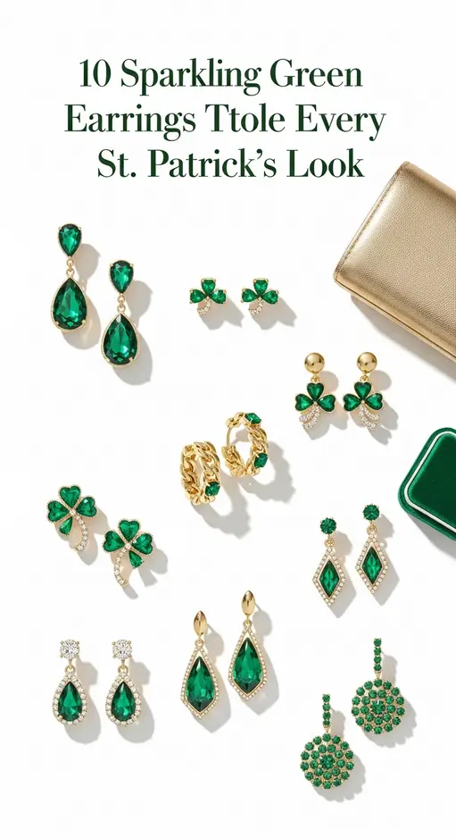 10 Sparkling Green Earrings That Stole Every St. Patrick’s Look