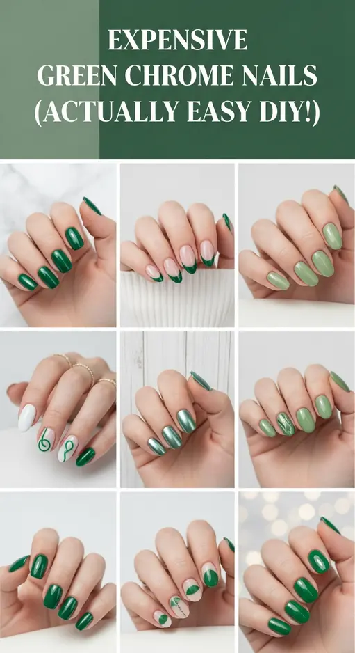 12 Chrome Green Nails That Look Expensive Without Salon Prices