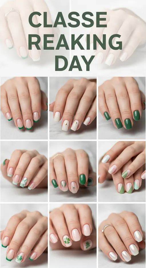 12 Classy St Patrick’s Day Nails Safe for Corporate Office Environments