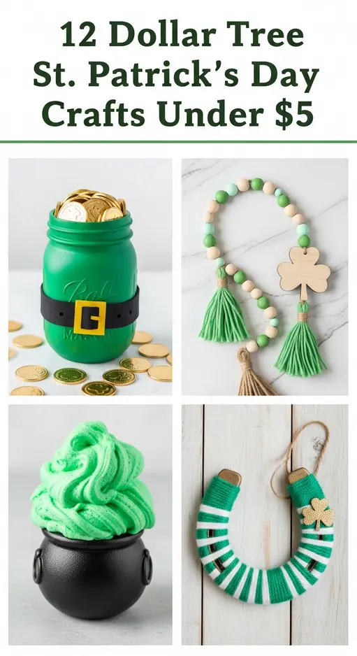 12 Dollar Tree St. Patrick’s Day Crafts Under $5
