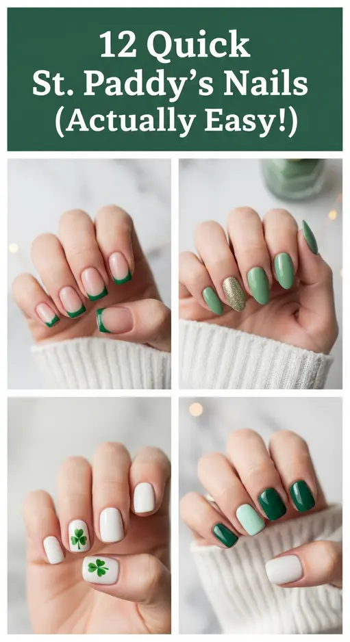 12 Quick St Patrick’s Day Nail Ideas When Running Late