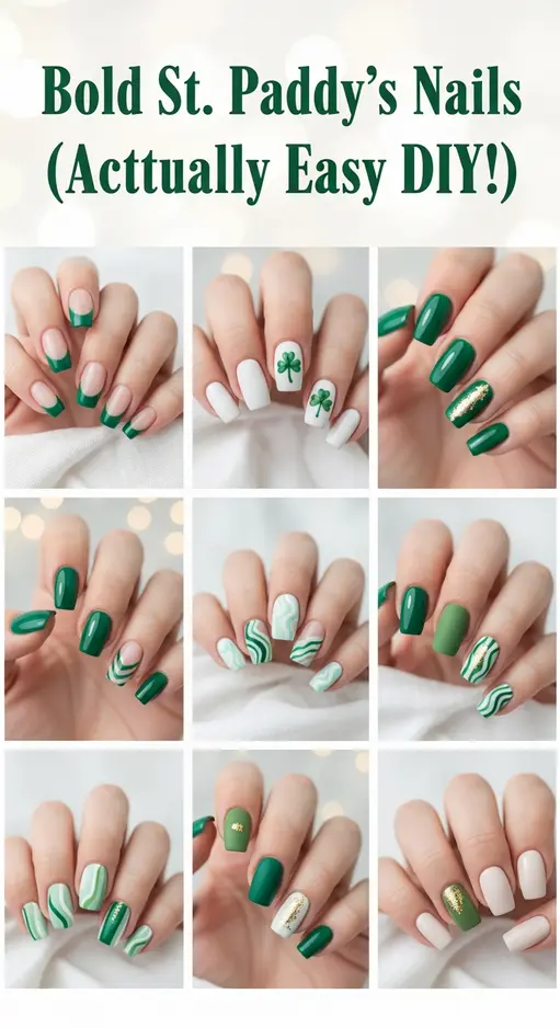 15 Coffin St Patrick’s Day Nails for Bold Statement Celebration Vibes