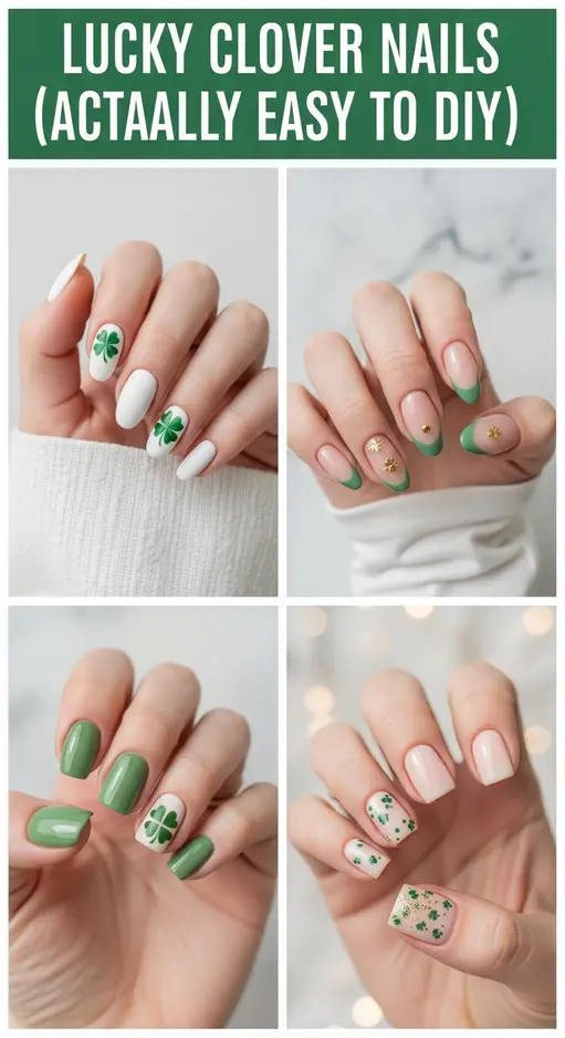 15 Four Leaf Clover Nails for the Luckiest Manicure of the Year