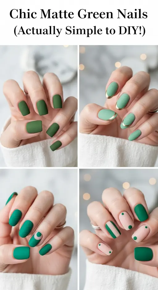 15 Matte Green St Patrick’s Nails for Modern Sophisticated Celebrations