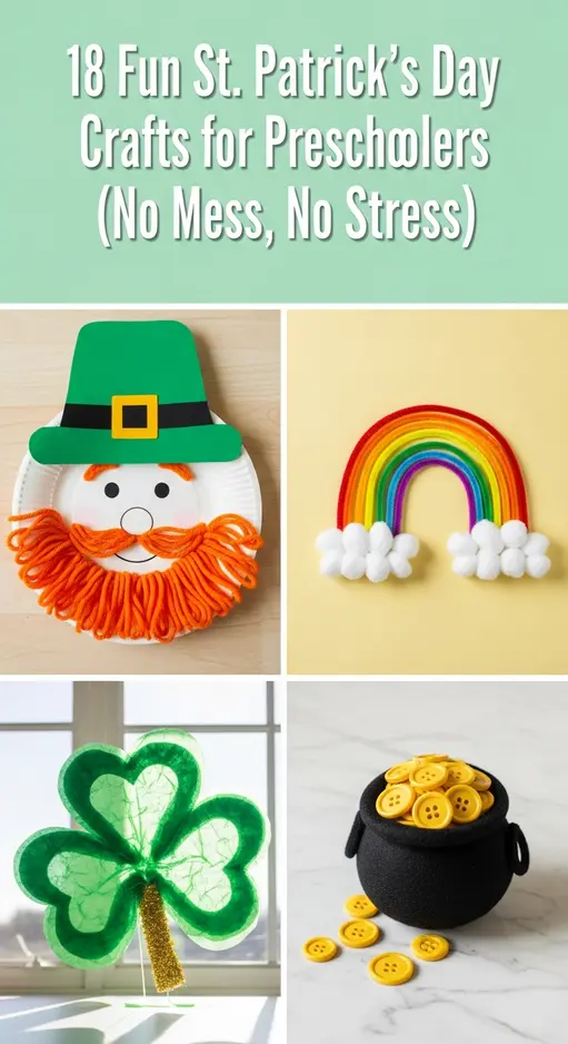 18 Fun St. Patrick’s Day Crafts for Preschoolers (No Mess, No Stress)