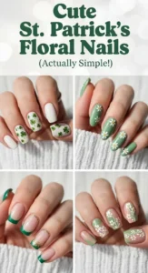 18 St Patrick's Day Flower Nails Combining Spring Blooms with Irish Spirit -