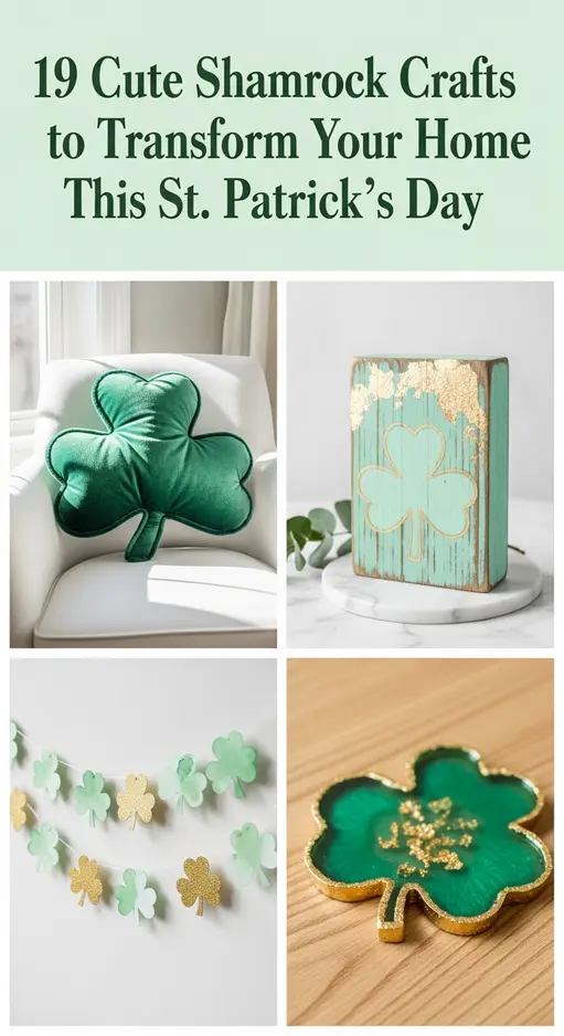 19 Cute Shamrock Crafts to Transform Your Home This St. Patrick’s Day