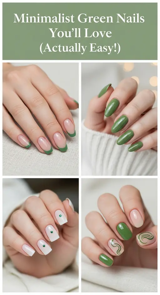 20 Aesthetic Green Nail Designs for the Minimalist Aesthetic Lover